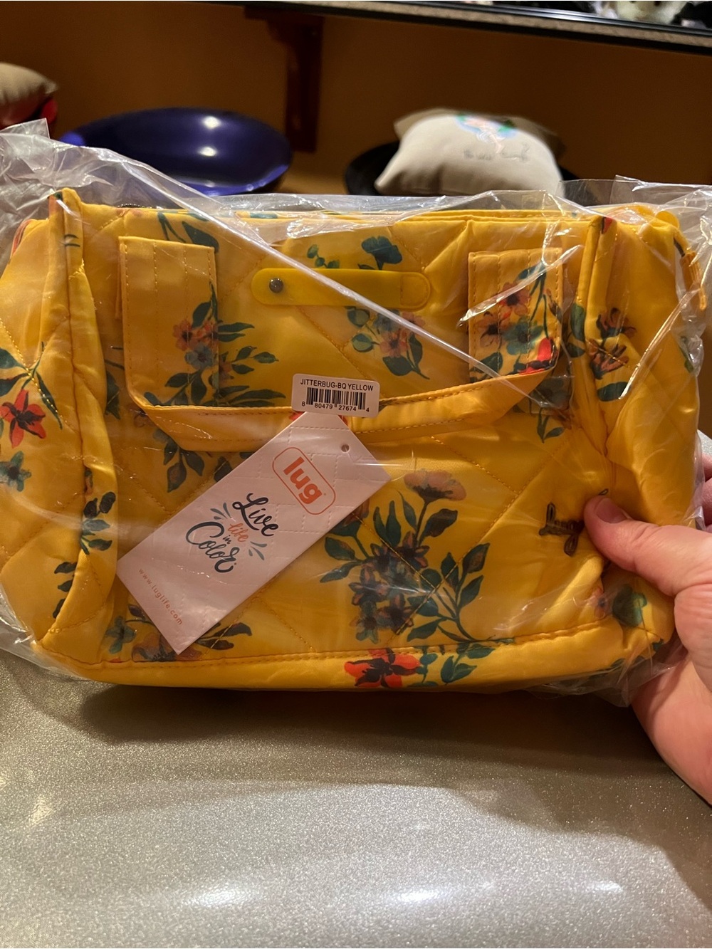 Lug Jitterbug Crossbody in Bouquet Yellow NWT